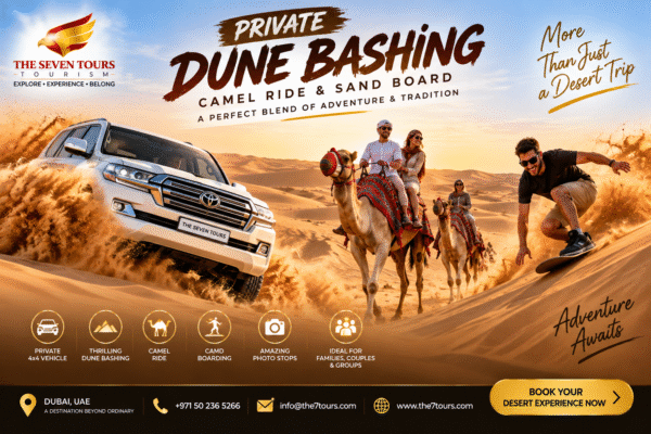 Private Dune Bashing Camel Ride & Sand Board
