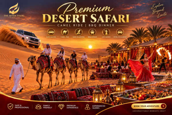 Premium Desert Safari Camel Ride BBQ Dinner