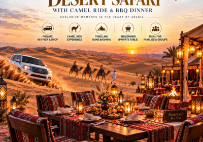 Private Desert Safari with Camel Ride & BBQ Dinner