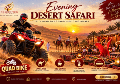 Evening Desert Safari with Quad Bike Camel Ride BBQ Dinner