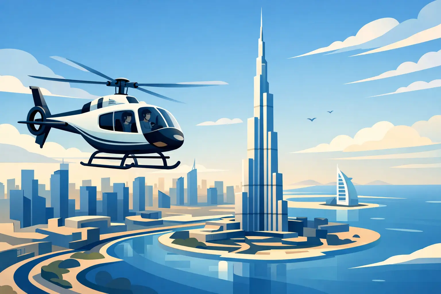 Dubai Helicopter Tour Burj Khalifa Views