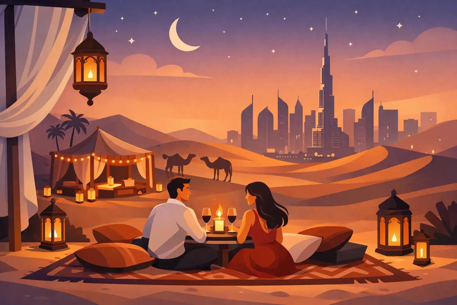 Romantic Desert Dinner Dubai for a Special Night