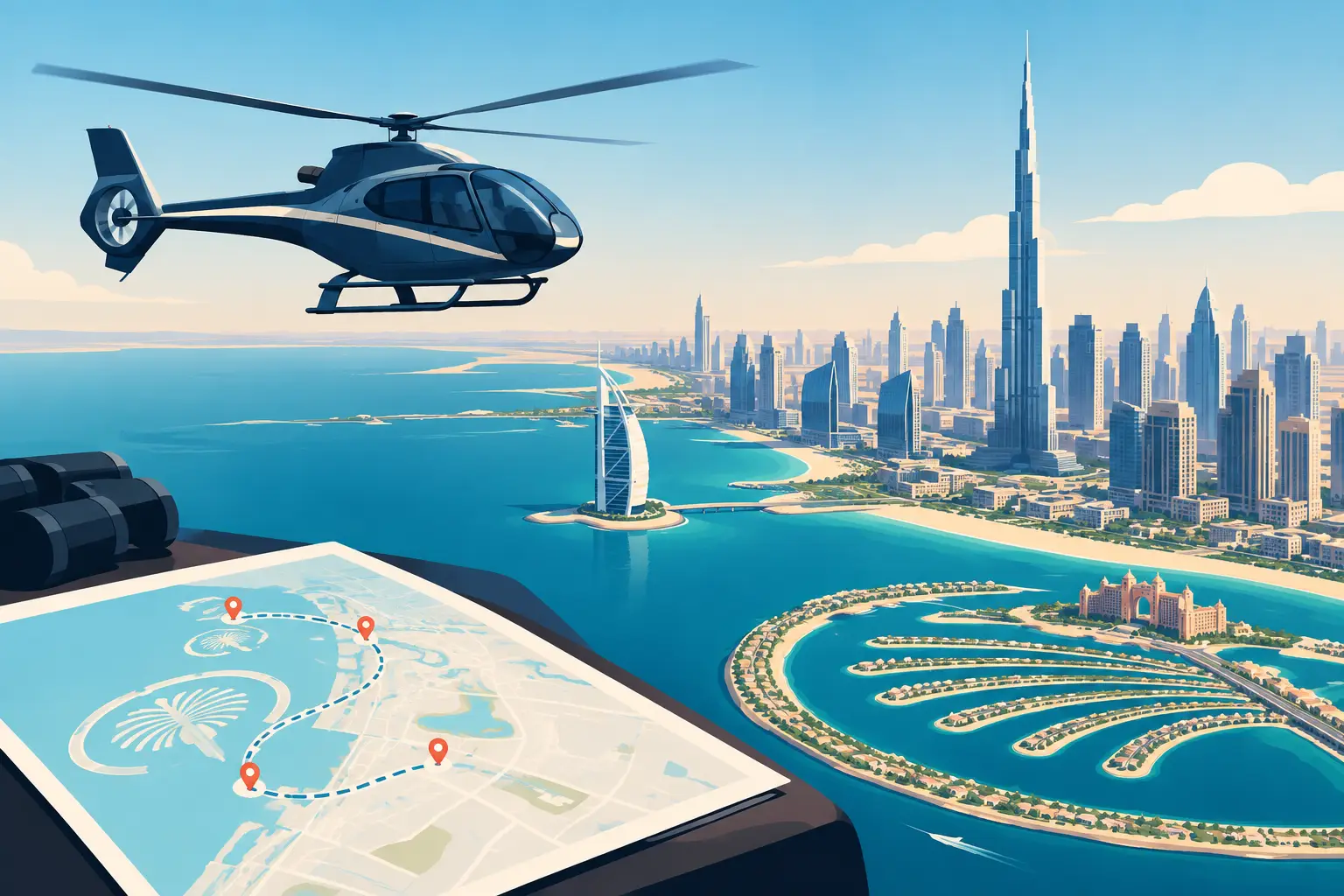 How to Plan Dubai Helicopter Route for Big Views